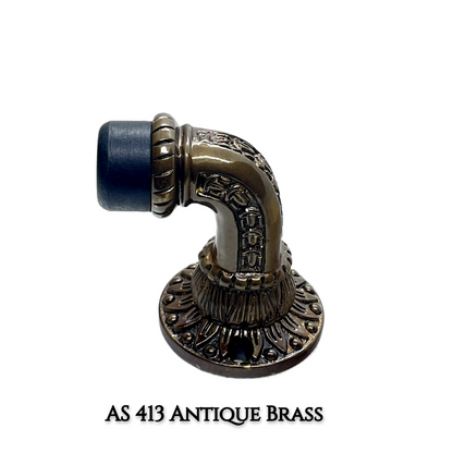 Field Brass Door Stops – Luxury Home Decor Hardware | AS- 413 in Chrome, Antique Brass, Matte Black | Solid Brass Construction for Elegant Interiors
