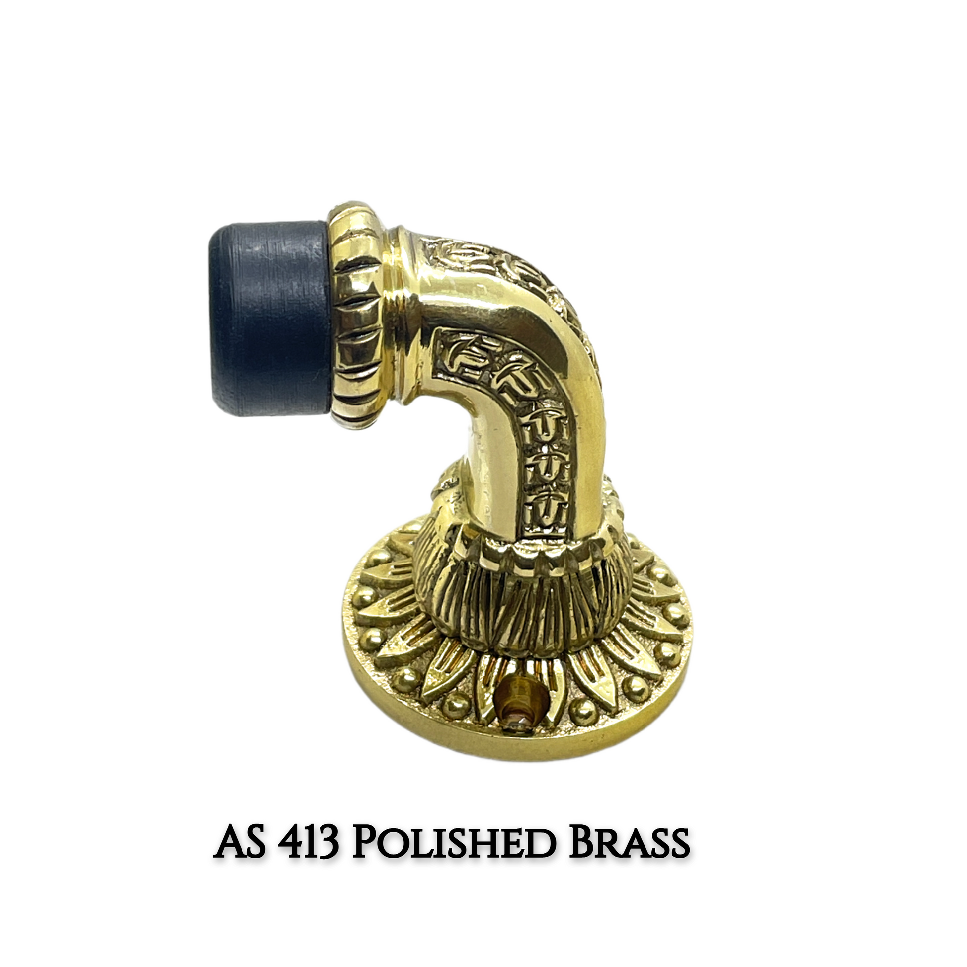 Field Brass Door Stops – Luxury Home Decor Hardware | AS- 413 in Chrome, Antique Brass, Matte Black | Solid Brass Construction for Elegant Interiors