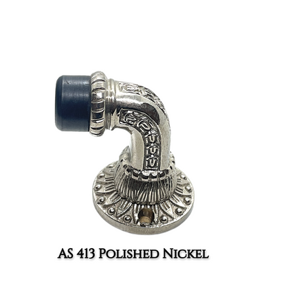 Field Brass Door Stops – Luxury Home Decor Hardware | AS- 413 in Chrome, Antique Brass, Matte Black | Solid Brass Construction for Elegant Interiors